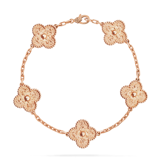 VAN CLEEF & ARPELS Vintage Alhambra Bracelet Rose Gold