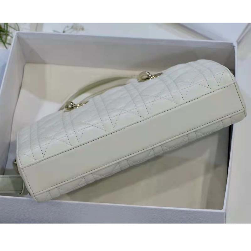 CD Women CD Lady D-Joy Bag Latte Cannage Lambskin