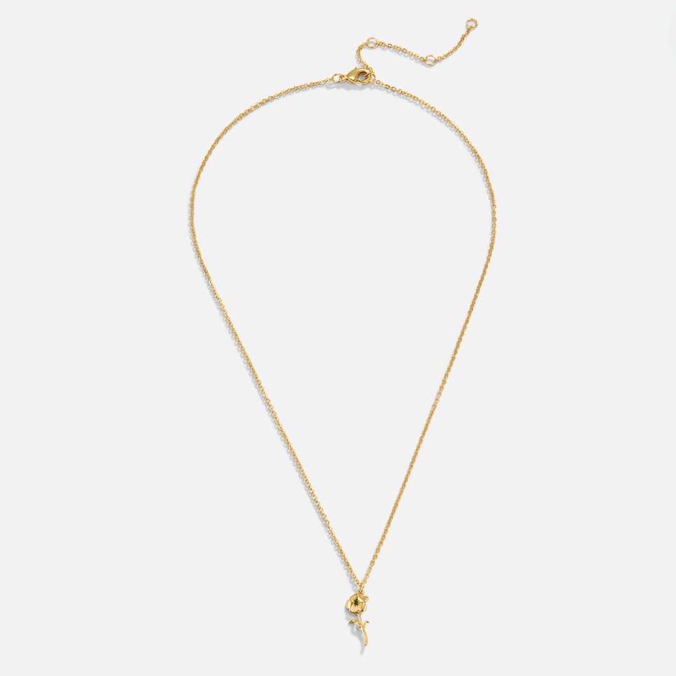 Birth Flower Charm Necklace