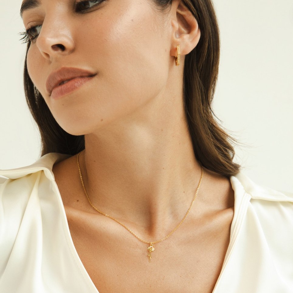 Birth Flower Charm Necklace