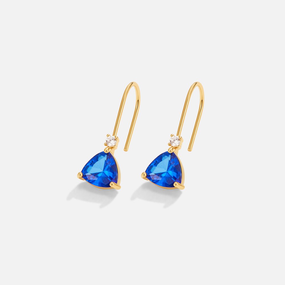 Blue Crystal Drop Earrings