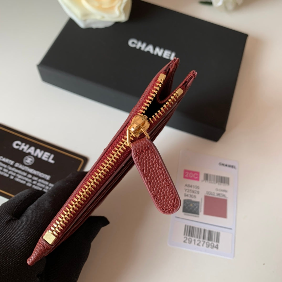 cc Flat Card Holder Red Bag For Women 11.5cm/4.5in