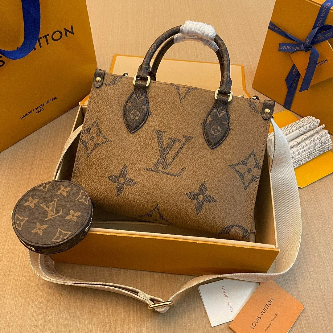 Louis Vuitton Monogram Reverse Handbag, 25*19*11.5 CM
