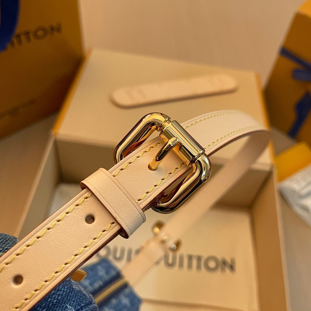 Louis Vuitton Croissant Monogram Denim Bag M46856, 25*15*5CM