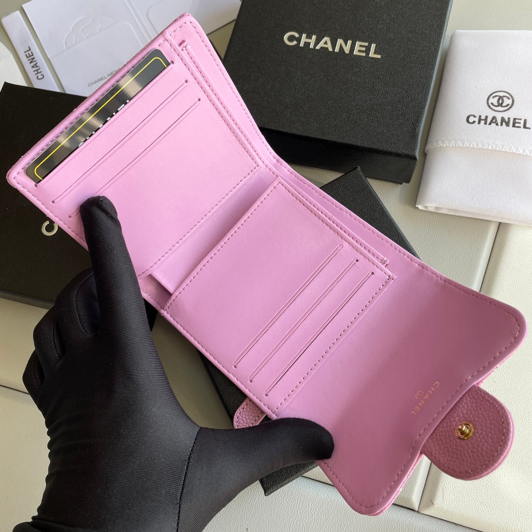 cc Small Classic Flap Wallet Pink Bag For Women 10.5cm/4.1in AP0231 Y33352 NK289