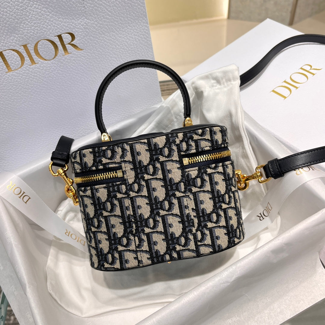 Dior Blue Dior Oblique Jacquard Bag 16x11x9.5cm