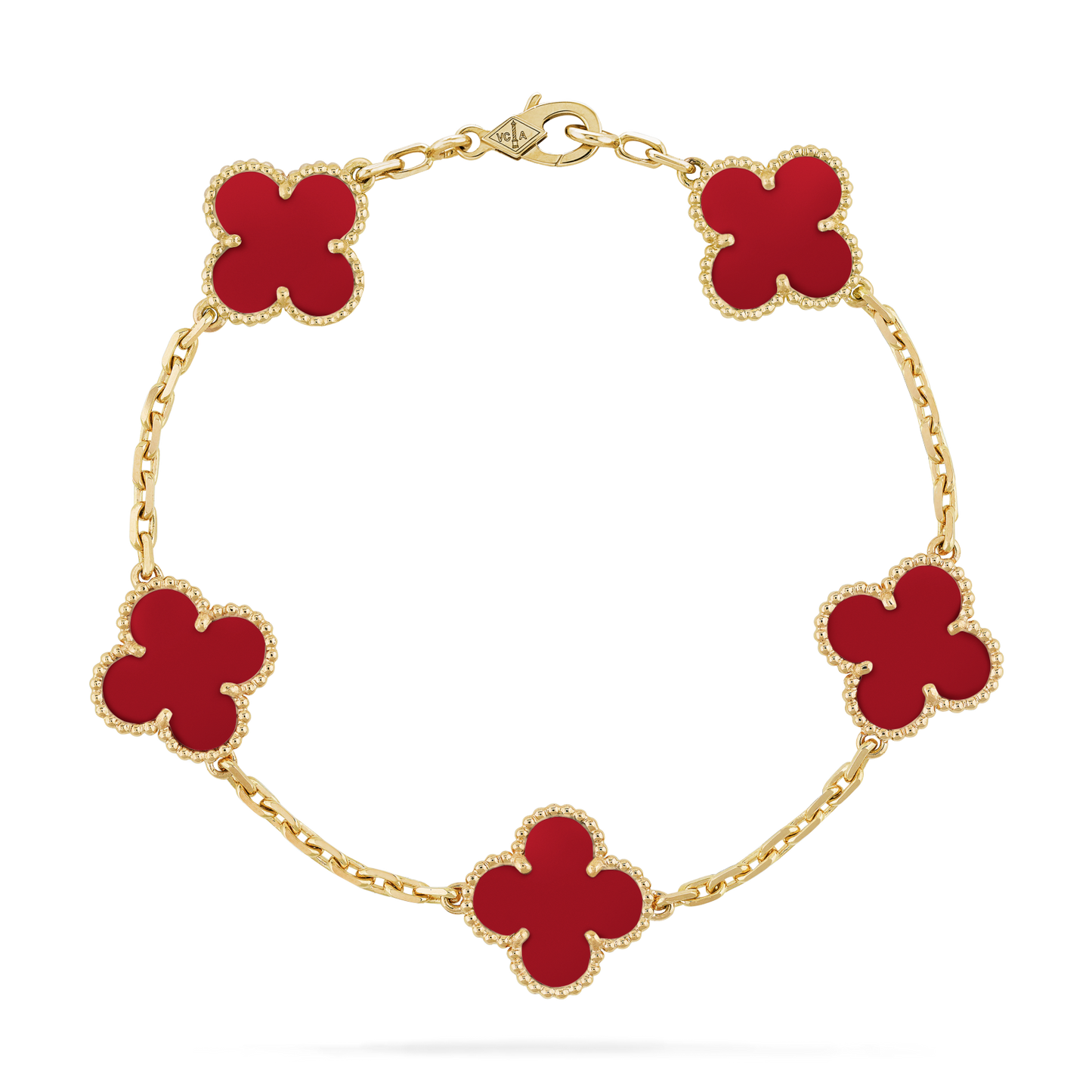 VAN CLEEF & ARPELS Vintage Alhambra Bracelet Red/gold