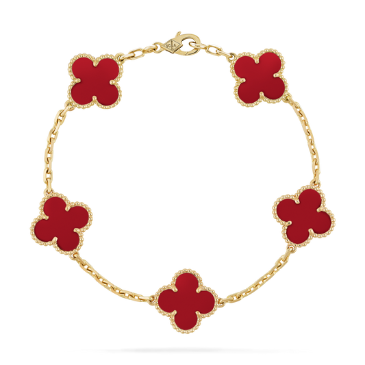 VAN CLEEF & ARPELS Vintage Alhambra Bracelet Red/gold