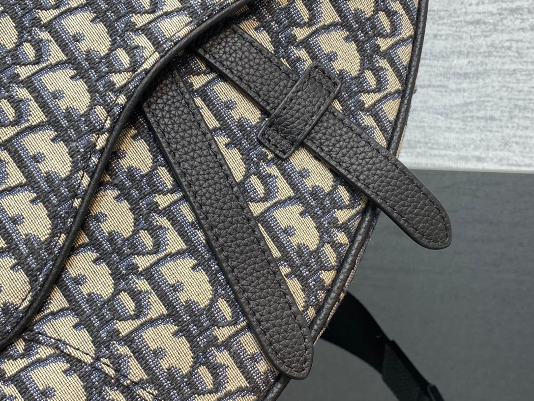Dior Saddle Crossbody Bag Blue 26x19x4.5cm