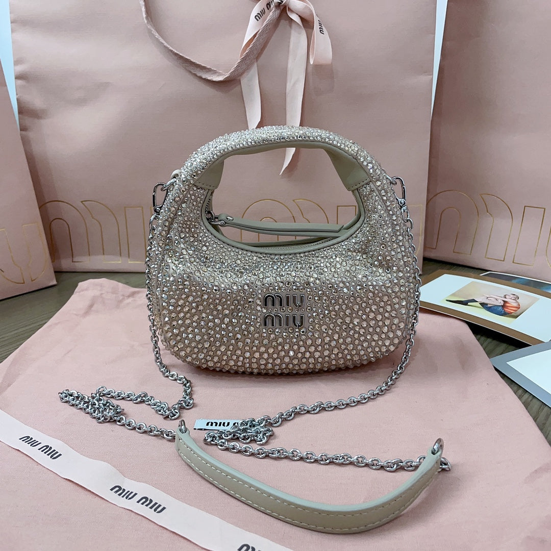 MiuMiu Wander Matelasse Handbag Purse 5BC125, 20 X 17 X 6 CM