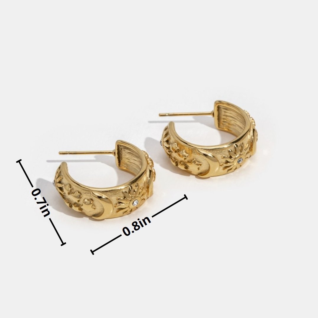 Celestial Gold Hoop Earrings
