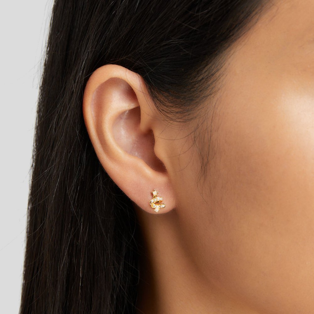 Christmas Tree Pearl Earrings