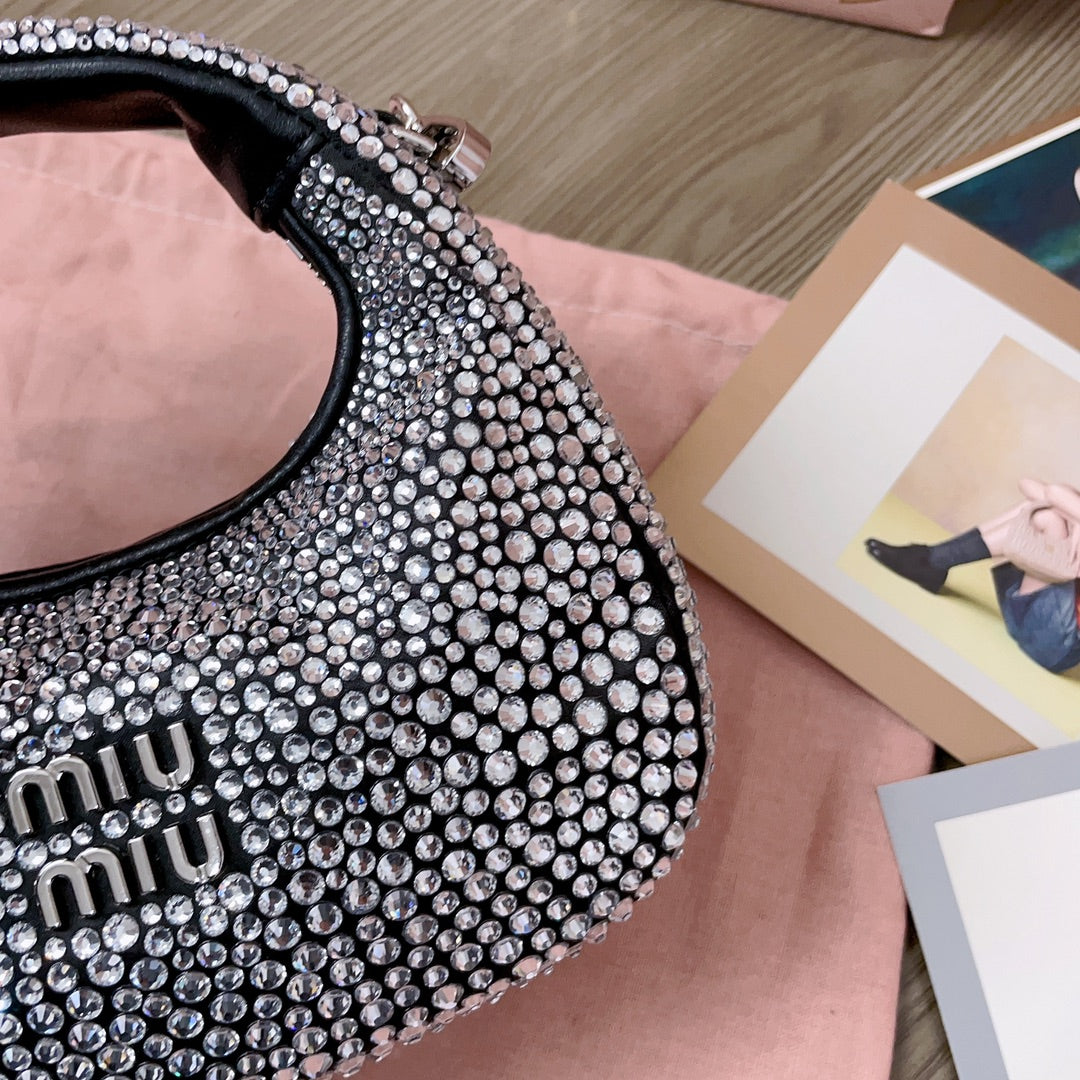 MiuMiu Wander Matelasse Handbag Purse 5BC125 Sliver, 20 X 17 X 6 CM