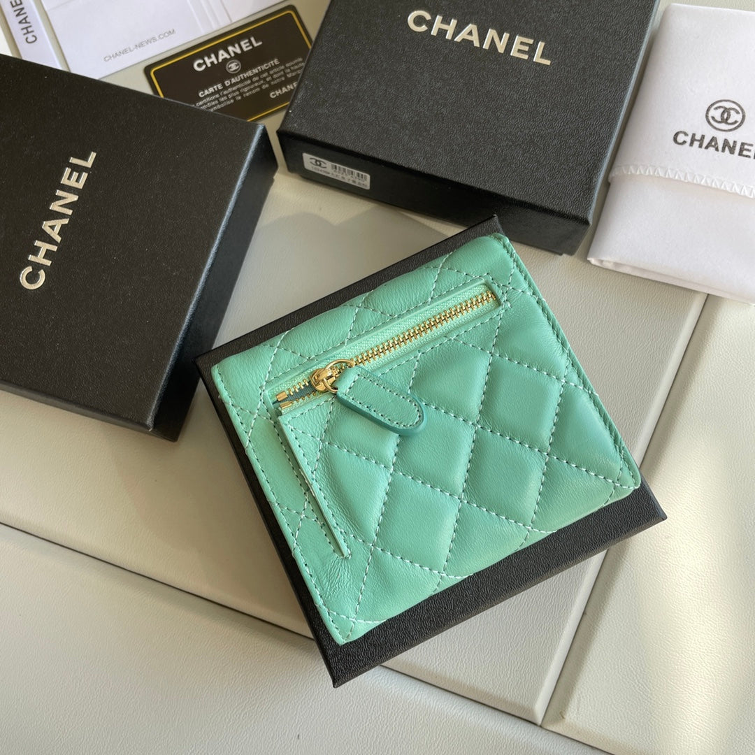 cc Small Classic Flap Wallet Mint Bag For Women 10.5cm/4.1in