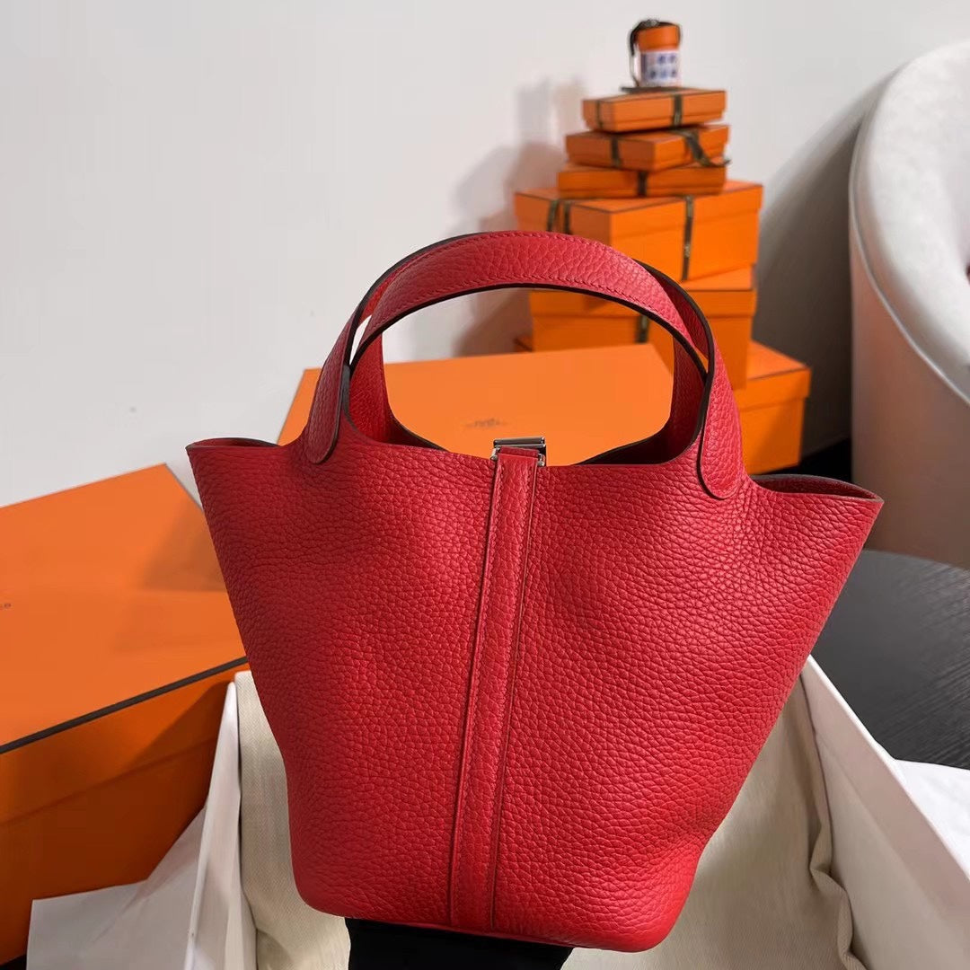 Hermes Picotin 18 Bag 18cm Red