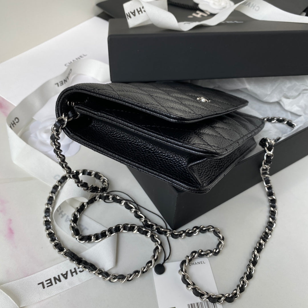 Chanel Woc caviar Silver hardware bag