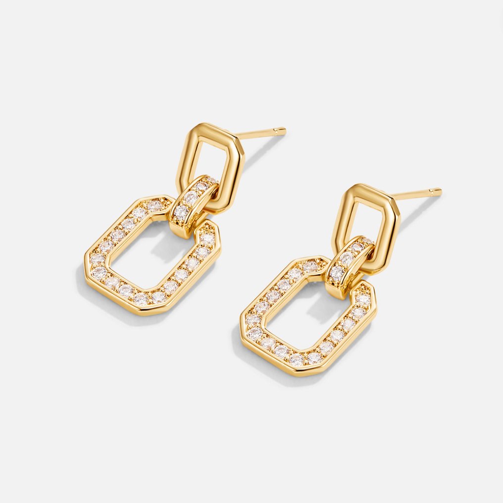 Dua Drop Crystal Square Earrings