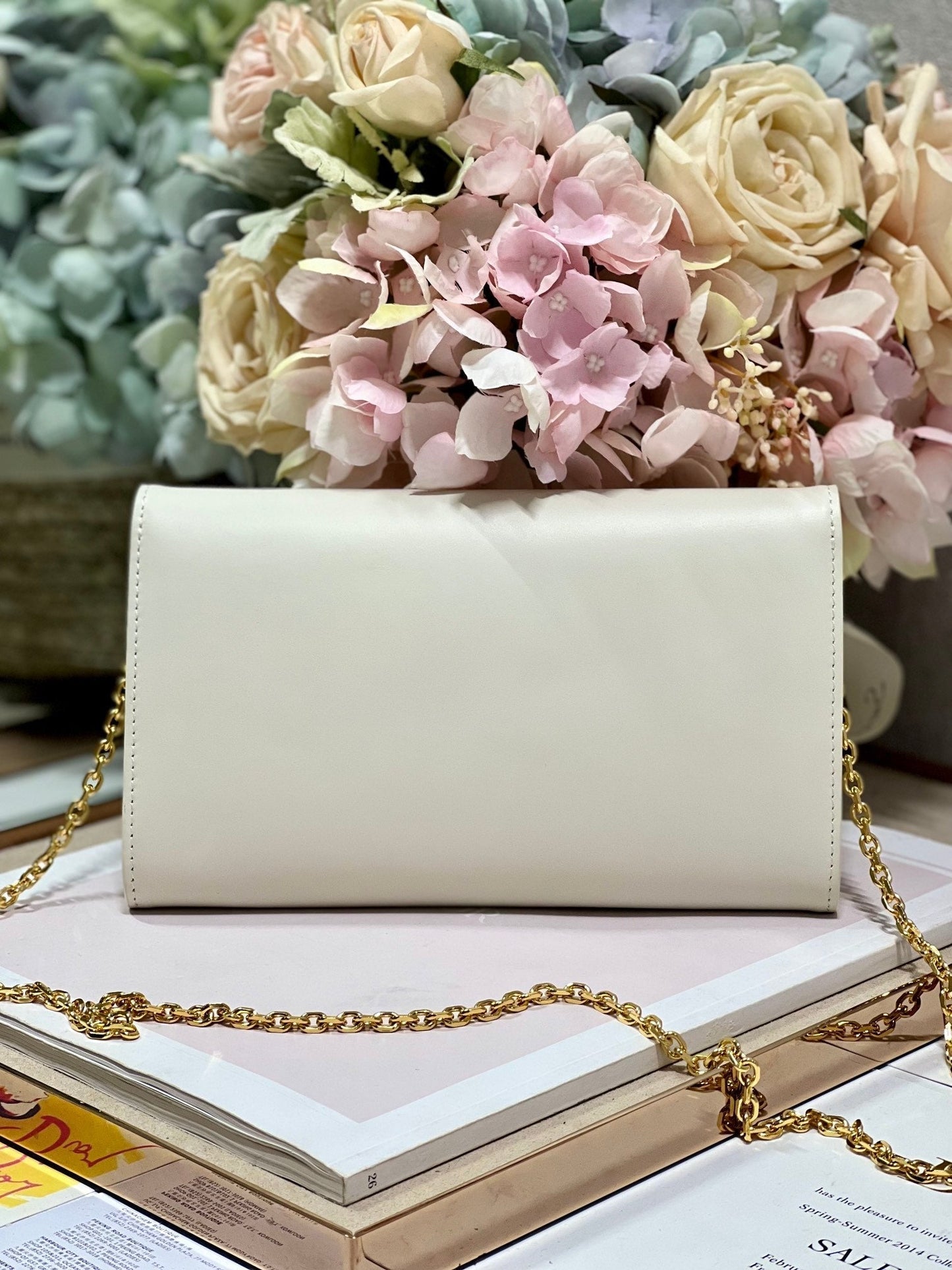 Dior Bobby Wallet on Chain East West White - 21.5¡Á12¡Á4cm