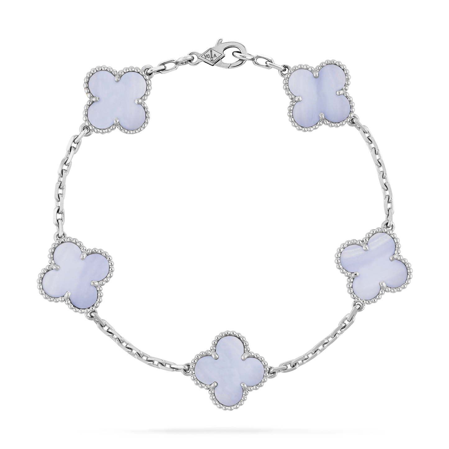 VAN CLEEF & ARPELS Vintage Alhambra Bracelet Chalcedony Purple