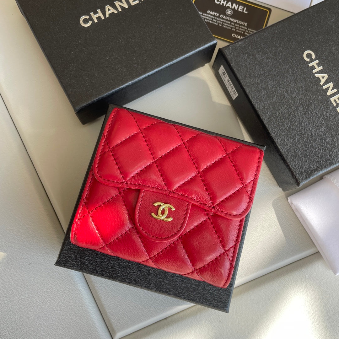 cc Small Classic Flap Wallet Red Bag For Women 10.5cm/4.1in