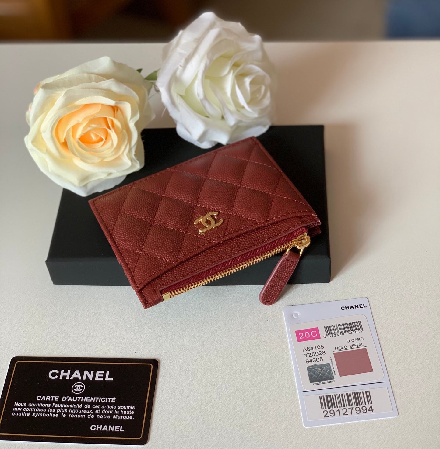 cc Flat Card Holder Red Bag For Women 11.5cm/4.5in