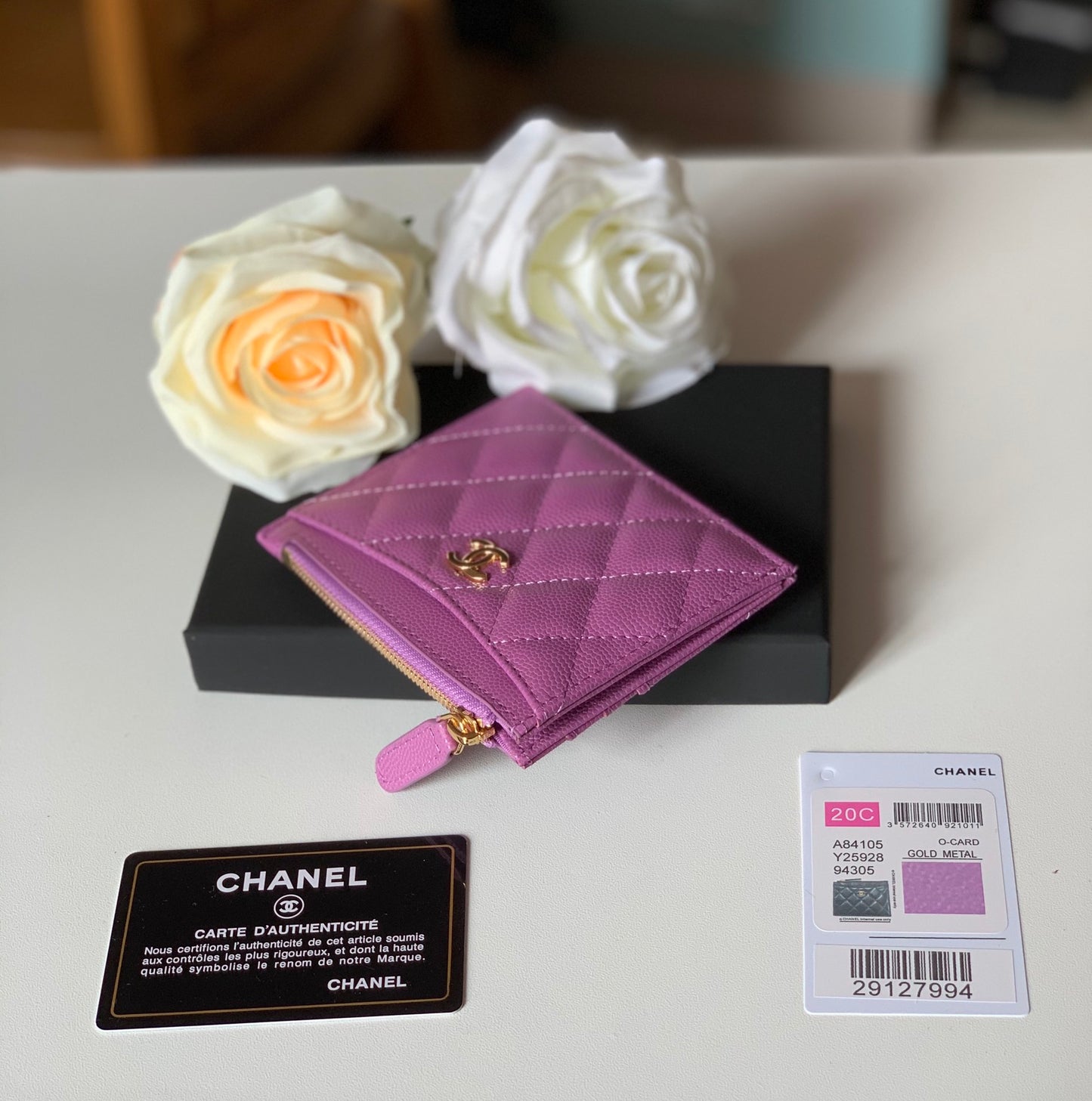 cc Flat Card Holder Purple Bag For Women 11.5cm/4.5in