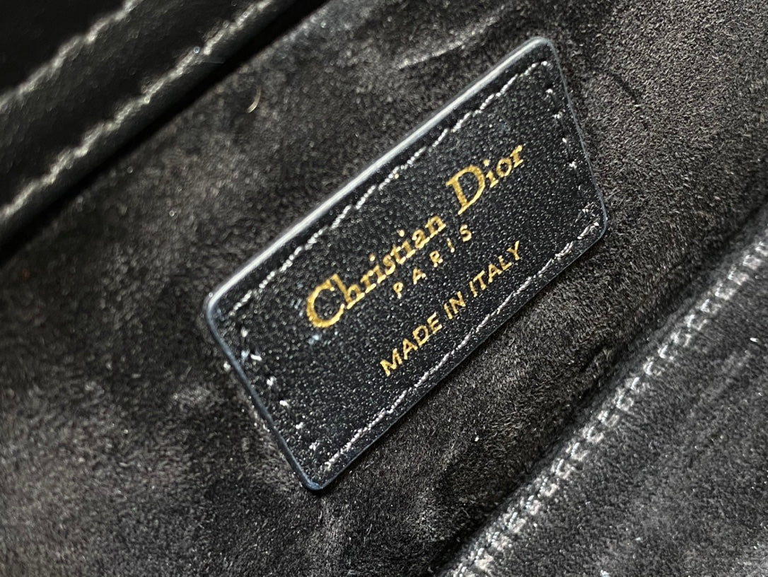 Christian Dior LADY DIOR 2024 Butterfly Crossbody Bag Black 26cm