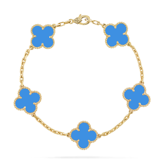 VAN CLEEF & ARPELS Vintage Alhambra Bracelet Blue