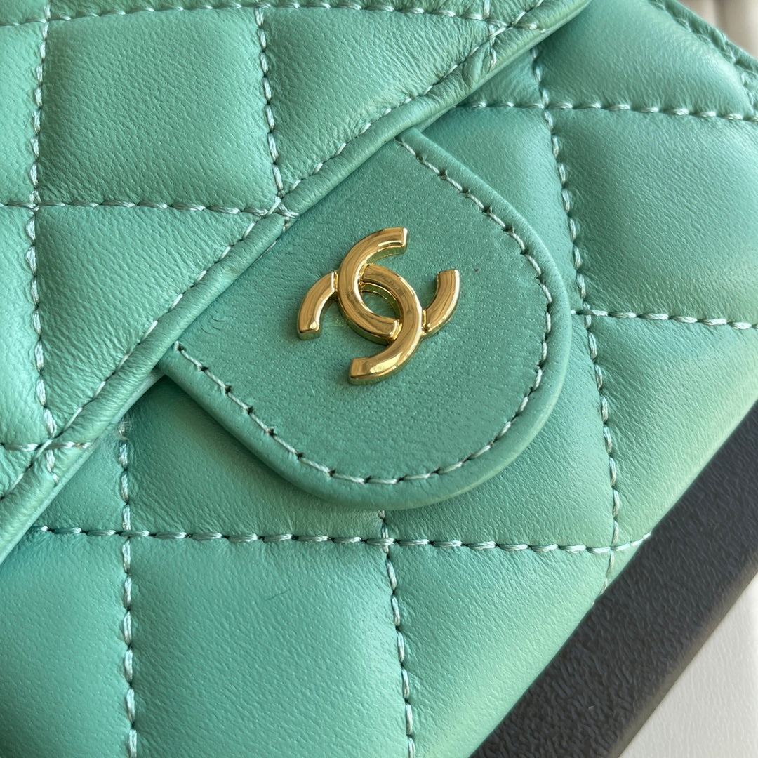 cc Small Classic Flap Wallet Mint Bag For Women 10.5cm/4.1in