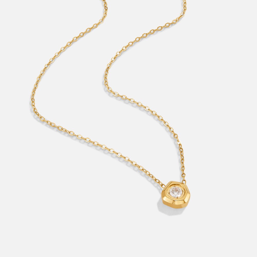Gia Crystal & Gold Necklace