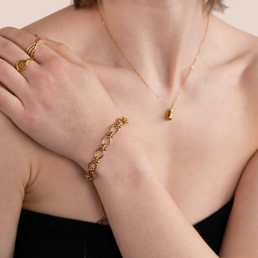 Gold Link Chain Bracelet