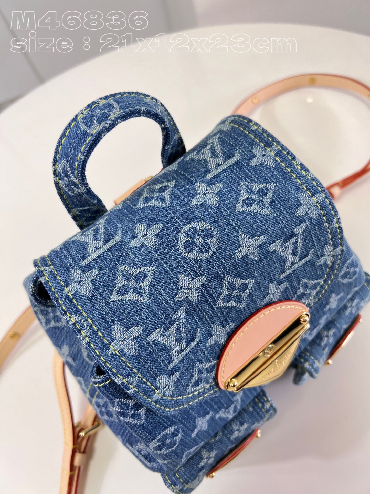 Louis Monogram Denim backpack bag size : 21-12-23 cm