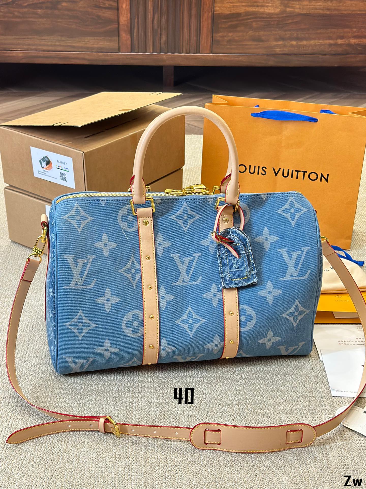 Louis Speedy nano Denim bag