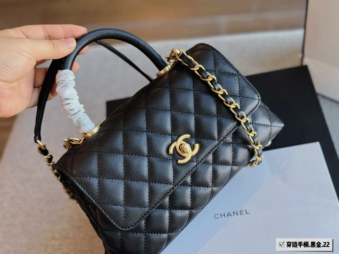 CC new arrival coco handle caviar leather size : 23*13cm