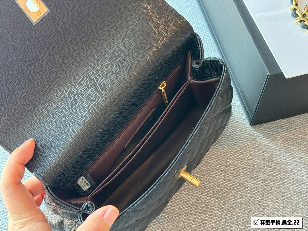 CC new arrival coco handle caviar leather size : 23*13cm