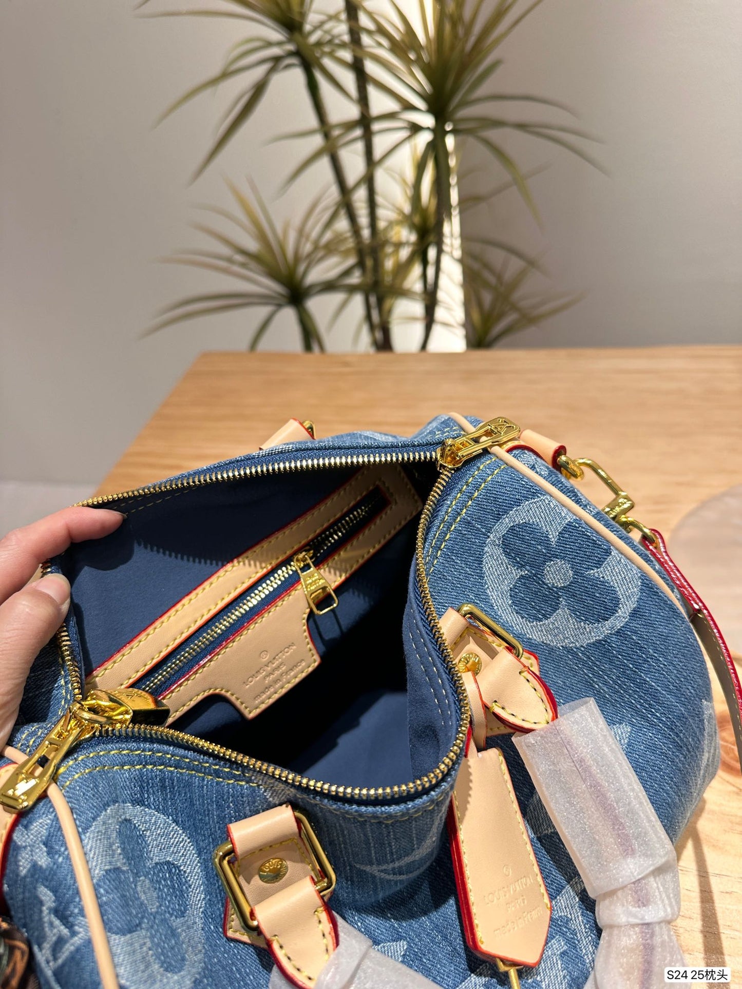 Louis new arrival denim speedy 25 bag