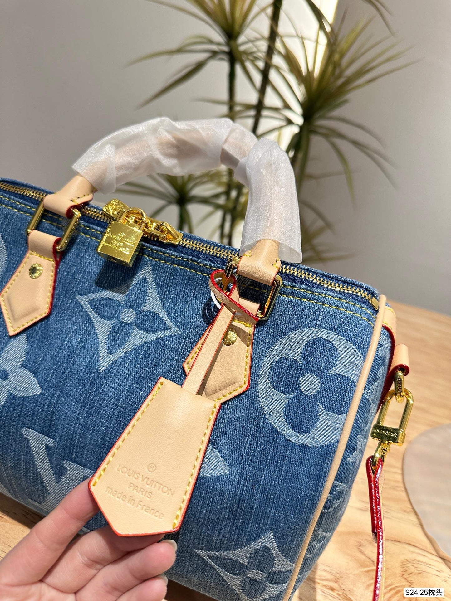 Louis new arrival denim speedy 25 bag
