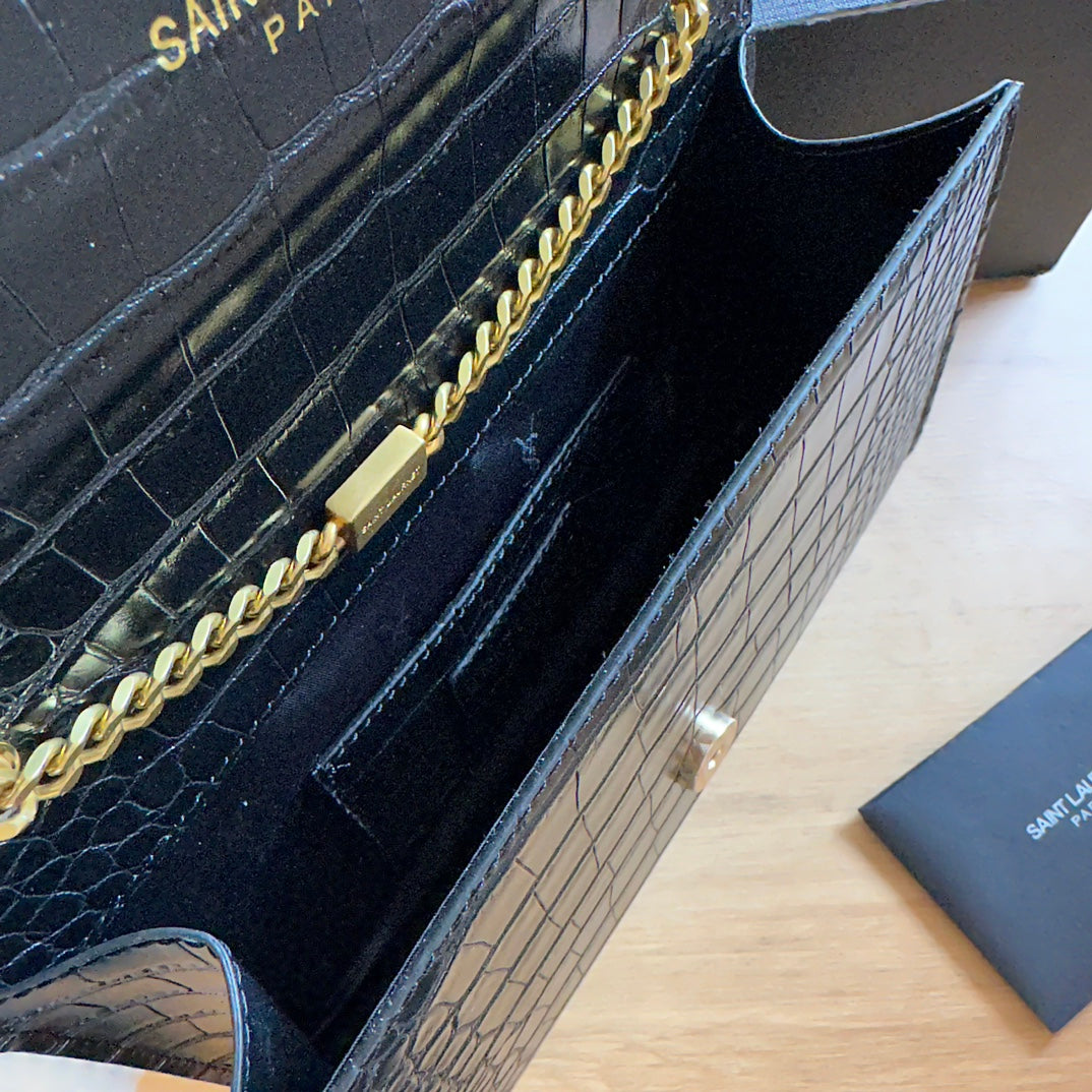 YSL Kate Woc monogram logo bag size 22×17cm