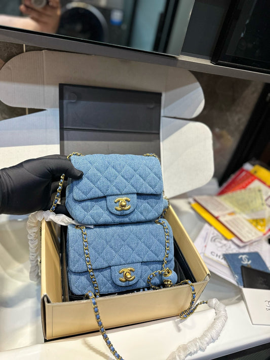 CC new arrival mini cf denim bag