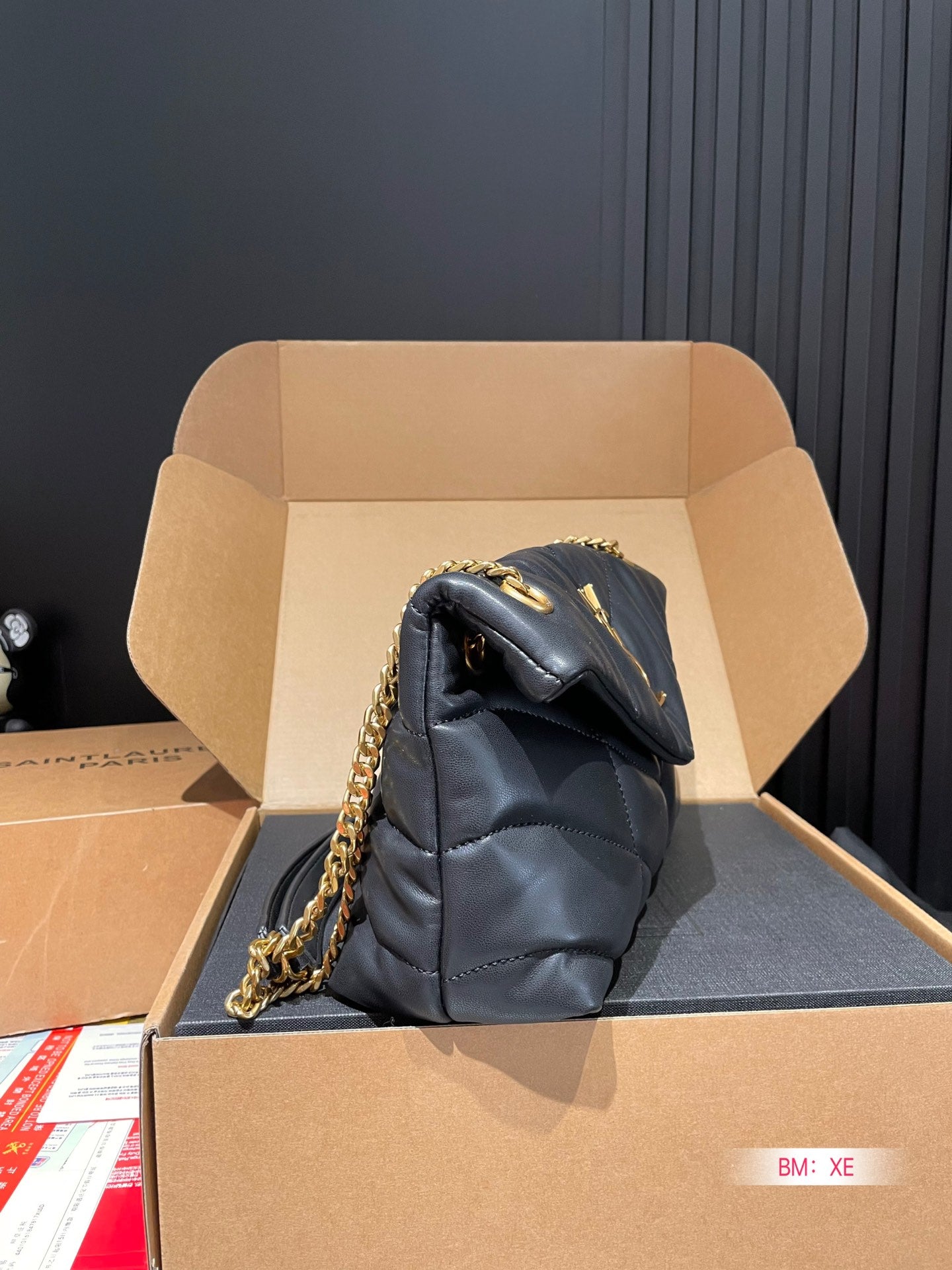 Y PUFFER SMALL SIZE BAG IN QUILTED LAMBSKIN Size: 28*17 CM