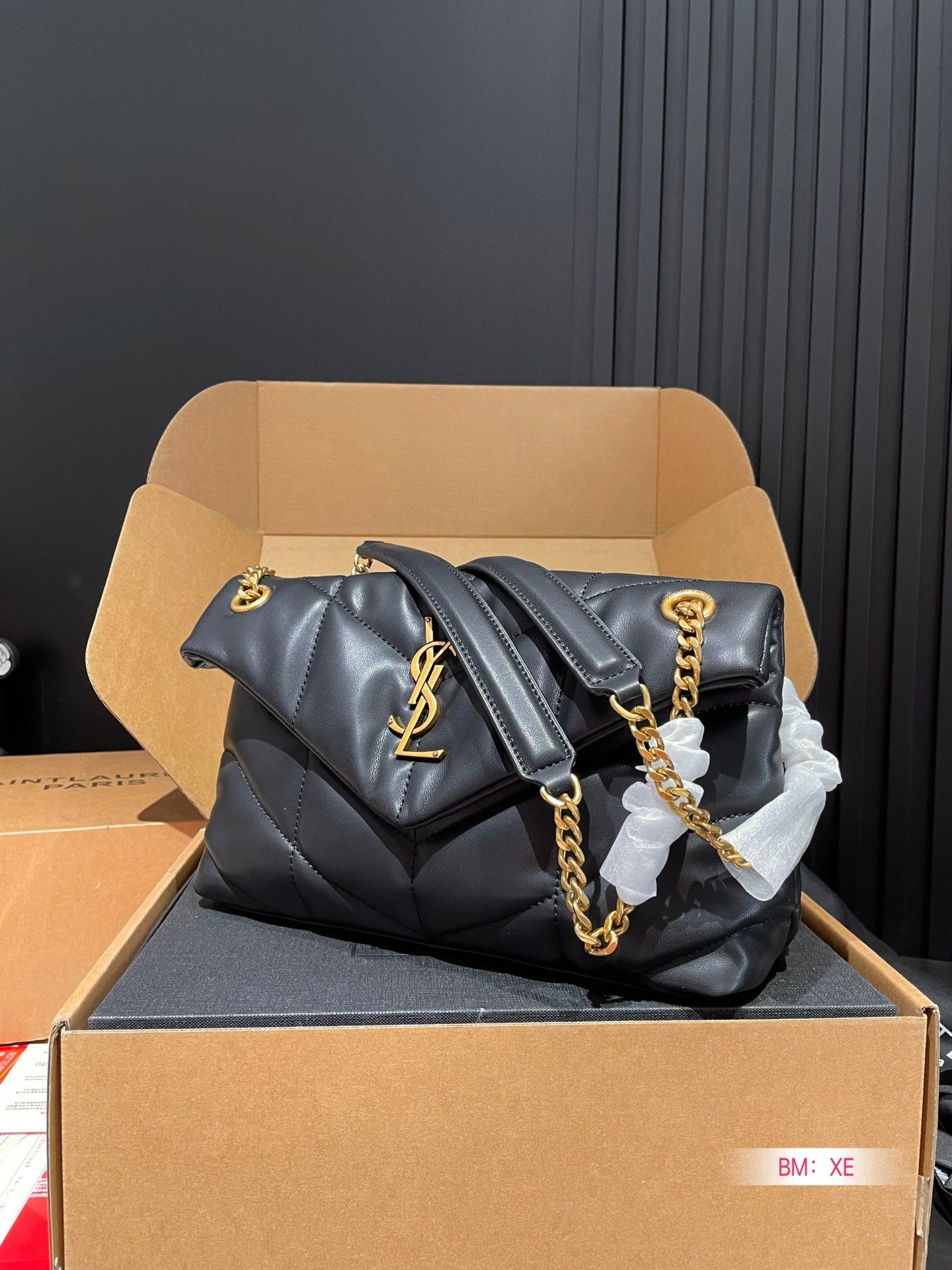 Y PUFFER SMALL SIZE BAG IN QUILTED LAMBSKIN Size: 28*17 CM