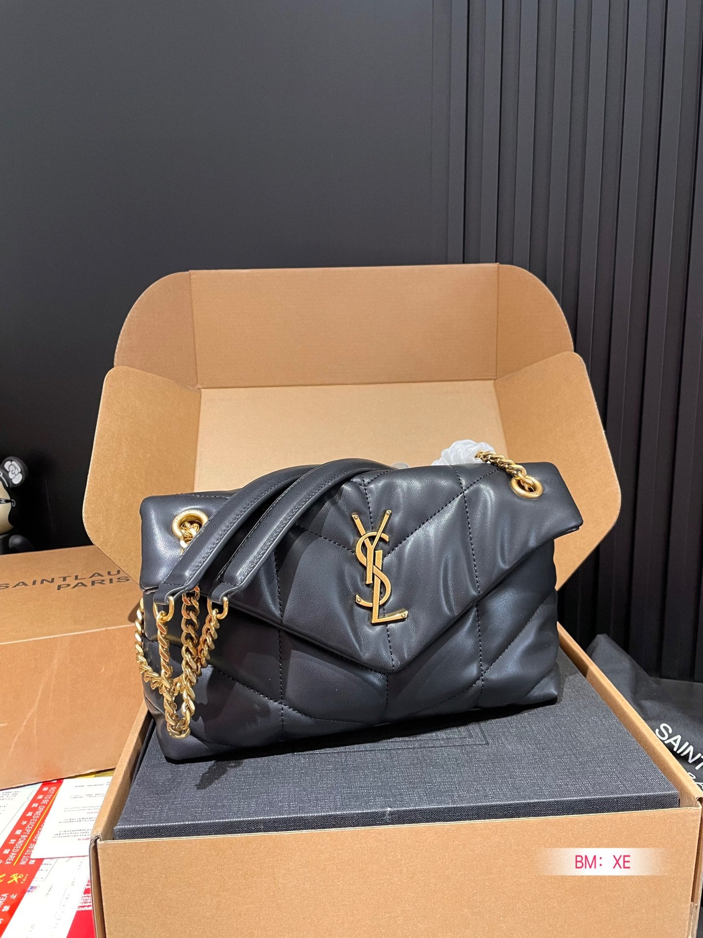 Y PUFFER SMALL SIZE BAG IN QUILTED LAMBSKIN Size: 28*17 CM