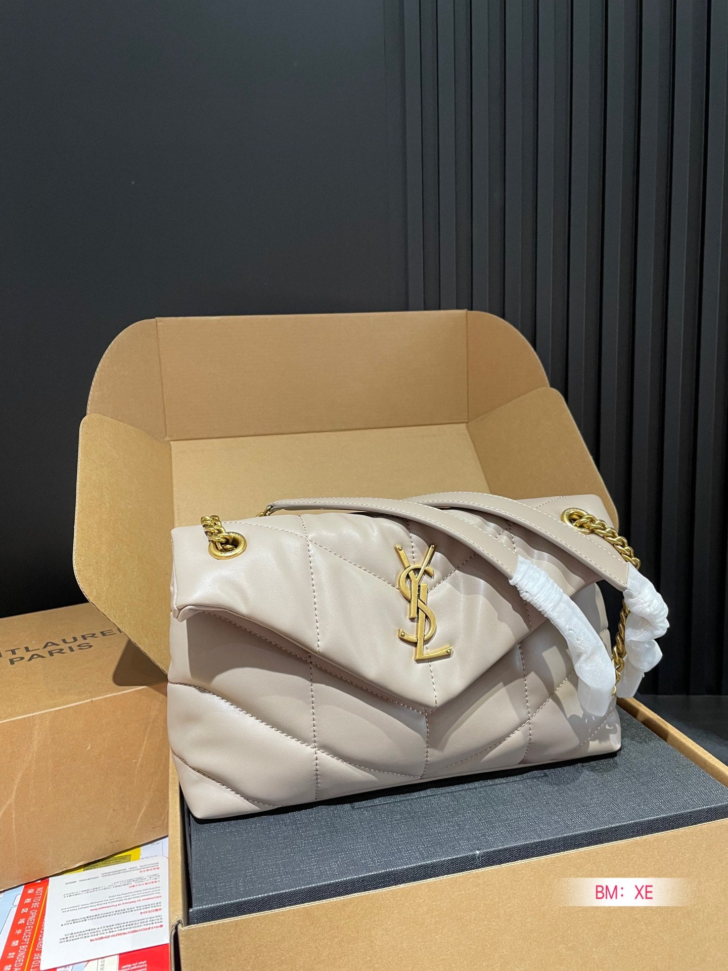 Y PUFFER SMALL SIZE BAG IN QUILTED LAMBSKIN Size: 28*17 CM