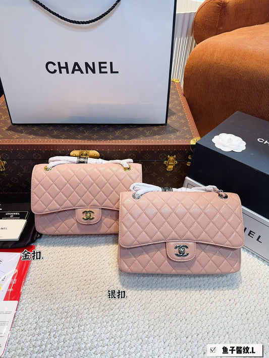 CC new arrival cf bag caviar leather size; 26*6*17cm