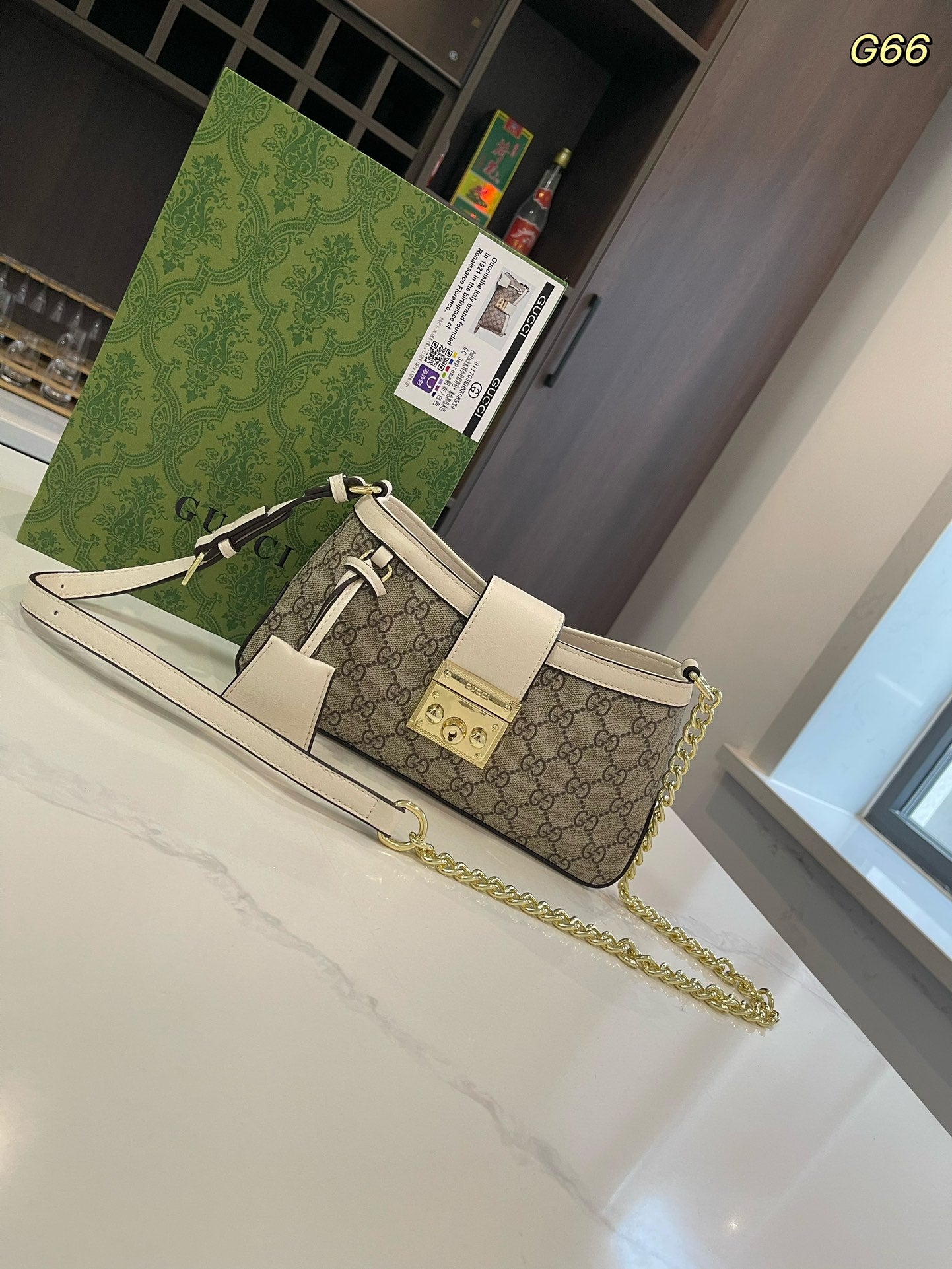 GG new arrival Padlock bag size: 25*13cm