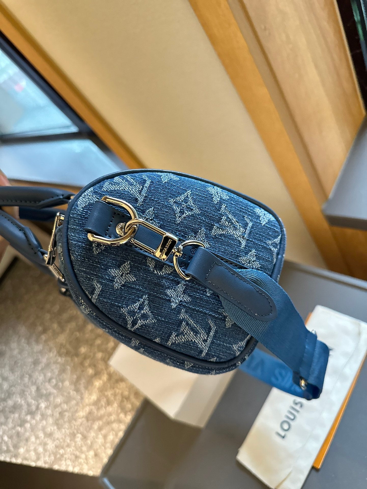 Louis Lvkeepall new arrival denim bag size: 25 * 12 cm