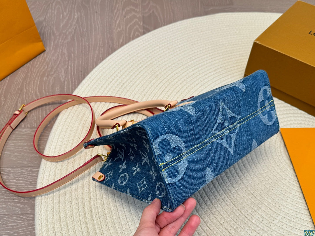 Louis new arrival onthego denim bag small size: 25 * 20 cm