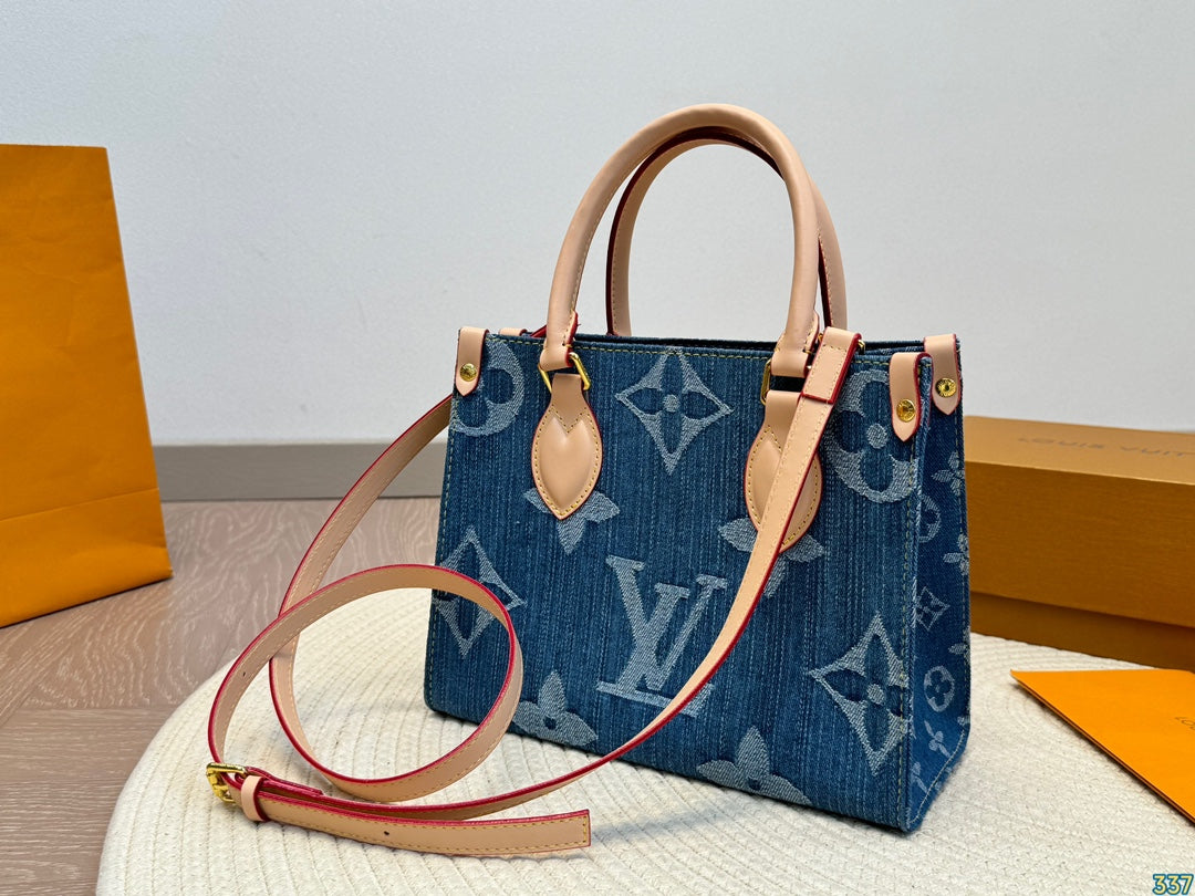 Louis new arrival onthego denim bag small size: 25 * 20 cm