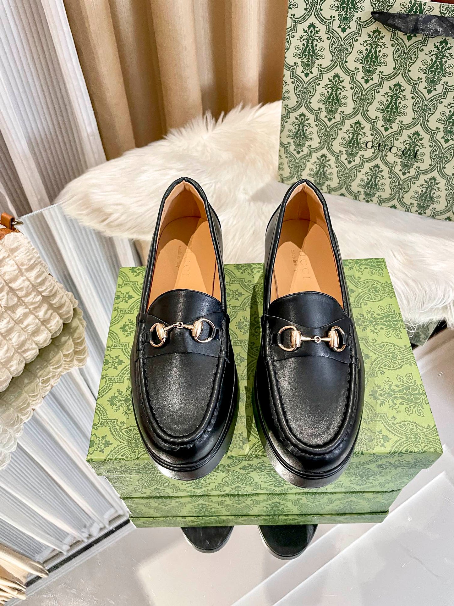 GG new arrival women Loafers heels 5.5 cm