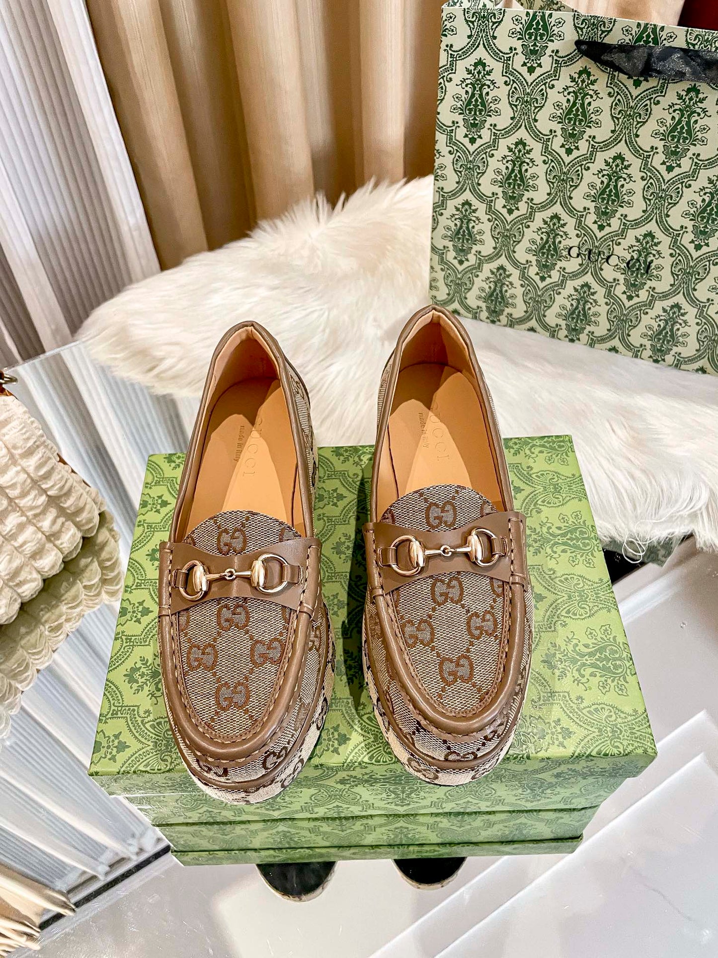 GG new arrival women Loafers heels 5.5 cm